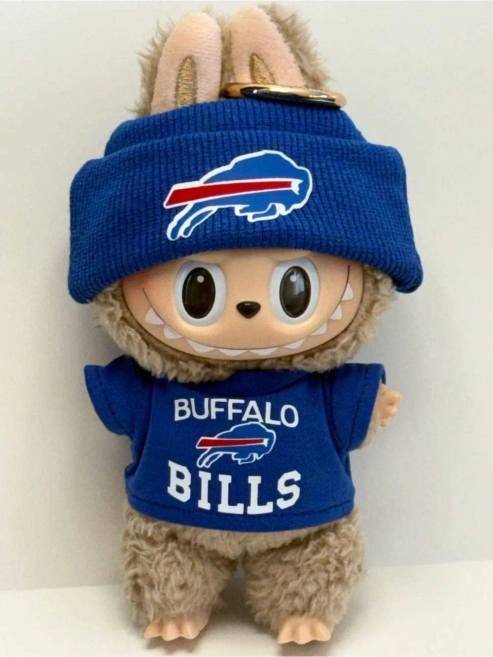 Buffalo Bills Labubu tee with Knit Beanie outfit